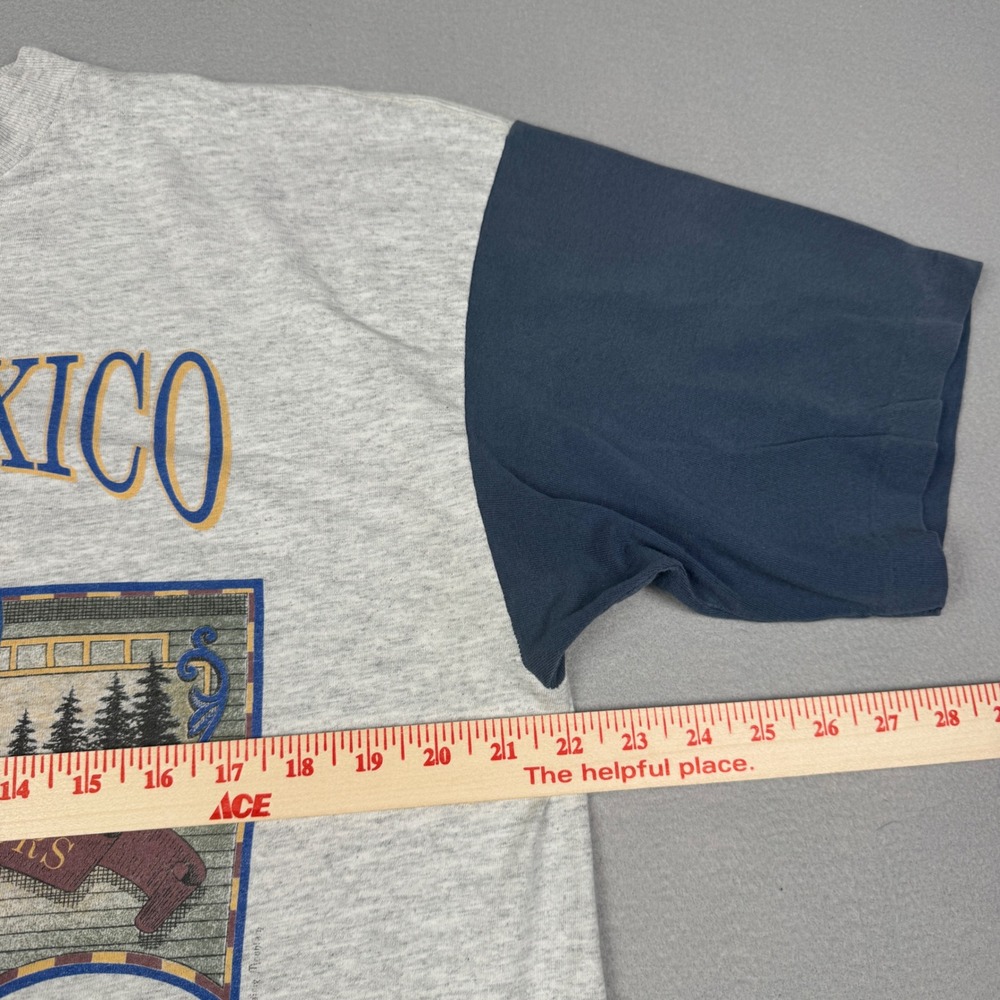 Vintage Single Stitch New Mexico The Great Outdoors XL Graphic T-Shirt Gray Navy - Picture 5 of 10